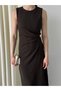 Brown Detailed Gold Buckle Dress 3269 - 2