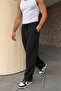 Men's Baggy Summer Loose Fit Straight Leg Seasonal Black Sweatpants Rf0761 - 2