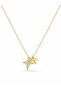 Brass Gold Color Minimal Polar Star Model Women's Necklace