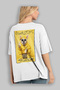 For Dog Lovers 62 White Oversize T-Shirt with Back Dog Print 100% Cotton Unisex Dog Lover Premium Design - 3