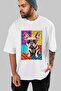For Dog Lovers 65 Front Dog Printed White Oversize T-Shirt 100% Cotton Unisex Dog Lover Premium Design - 7
