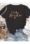 Team bride printed oversize loose boyfriend t-shirt bridal concept