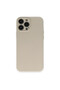 Apple iPhone 13 Pro Compatible Case with Velvet Silicone Inside - Beige