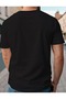 Men's Super Dad Printed Crew Neck Oversize Casual Boyfirend Black T-Shirt - 2