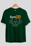 Gym Hub Oversize Front Printed Green T-Shirt 100% Cotton Streetwear Premium Comfortable Fit