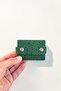 Green Leather Card Holder Small Size Shawl Patterned Gift Card Holder for Men and Women - 5