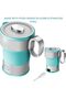 Travel Foldable Electric Kettle, 600W Portable Water Boiler with Collapsible Cup, 600mL Food Grade Silicone Folding Kettle - 4