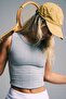 Seamless Jacquard Sleeveless Sports Crop Bustier - Gray - 3
