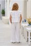 Girl's Summer Cotton Scallop Detailed Blouse and Trousers Stylish Two-Piece Set - 3