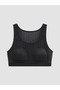 Black High-Neck Patterned Women's Hijab Swimsuit - 3