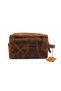 Men's Genuine Leather Tan Zippered Handbag and Clutch Bag - 7