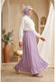 Elastic Waist Floral Patterned Skirt 0315-02 Lilac - 2
