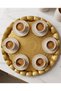Gold Color Motif Metal Round Luxury Serving Tray – 35 cm - 2