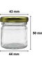 25 Pieces 40 Cc Mini Small Glass Jars for Samples, Food, Wedding and Henna Candy Jars 40ml - 3