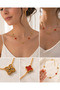 Steel Necklace with Cloth Detail - 2