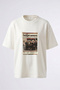 The Sopranos Design Back Printed Cotton White Oversize T-Shirt