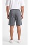 Men's Smoked Color Oversize Comfortable Combed Cotton Shorts with Side Pockets - 2