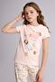 Regular Fit 2-Piece Light Pink Pajama Set for Girls H0150A826Sp - 3