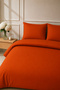 Elif Satin Plain Single Buttoned Duvet Cover Set Quilt Cover 100% Cotton, 83Tel - 2