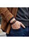 Steel Ball Detailed Brown Leather Men's Bracelet 31684B8D2 - 2