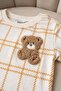 Baby Boy Summer 2-Piece Set Teddy Bear Embroidered Plaid Pattern Shorts and Top Set 3-6-9-12 Months - 3