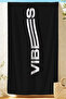 Vibes Black Minimalist Text-Themed Beach Towel-Modern Monochrome Pool Sea Quick-Drying Cover Towel - 7
