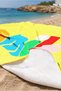 Colorful Smile Lettering Typographic Beach Towel - Modern Yellow Pop Art Quick-Dry Microfiber Towel Cover - 5