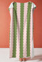 Striped Wavy Beach Towel - Minimalist Green Pink Pool Sea Bath Quick Dry Beach Cover-Up - 7