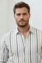 İnterview Cotino 100% Cotton Striped Blue-Beige Shirt - 2