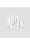 Girls Round Neck T-shirt with Graphic Print - Cotton - Long Sleeves