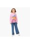 Girls Crew Neck T-shirt with Bear Print - Cotton - Long Sleeves - 2