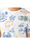 Crew Neck Short Sleeves T-shirt with Print - 5