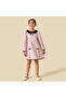 Peter Pan Collar Long Sleeves Dress with Pearl Embellishment - 2