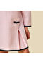 Peter Pan Collar Long Sleeves Dress with Pearl Embellishment - 5