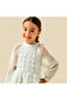 Mandarin Neck Long Sleeves Dress with Circle Applique - 5