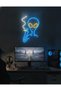 Uzaylı Figürü LED Neon Tablo | Pop Culture Duvar Dekoru | Pleksi Aydınlatmalı Genç Odası Tablosu - 2