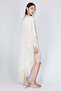 Fringed one-shoulder kaftan dress - 4