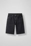 Men's Vintage Washed Baggy Jean Shorts Black