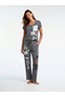 Women's pajama set, cotton Short sleeve two-piece casual pajamas