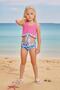 Girl's Two-Piece Swimsuit Set with Tie Detail - 3