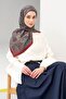 وشاح فيلورا بنمط عرقي أحمر داكن 90x90