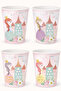 Pink Princess and Castle Themed Set of 8 Plates and Cups - 3