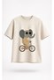 Unisex T-Shirt with Cute Elephant on a Bicycle and Retro Stripes Pajama Design - 2