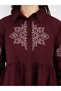 Maroon Cotton Poplin Shirt Mini Dress - 3