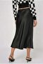 Women's Satin Black Skirt - 3