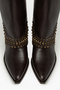 Bitter Brown Matte Leather Western Boots with Trok Detail Buckle - 4