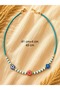 Green Beaded, Colorful Flower Necklace 41+4cm Acr9897 - 2