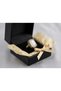 Bronze Women's Ring Authentic Brass Plated Rectangular White Cat's Eye Stone Adjustable Vintage - 3