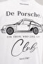 Men's De Porsche Printed Crop Oversize T-Shirt Ecru - 4
