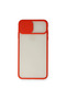 Apple iPhone XS Max Case Palm Frosted Camera Sliding Silicone - Red - 2